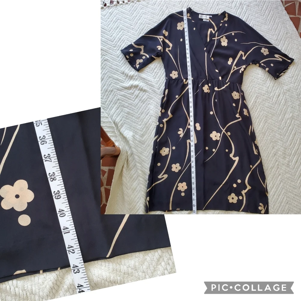 Vintage Robert Janan 100% Silk Saks Fifth Avenue Cocktail Dress - Picture 14 of 15